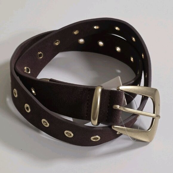 GAP Suede Leather Belt Women S Brown Grommets Preppy Grunge Indie Western Hippie main image 4